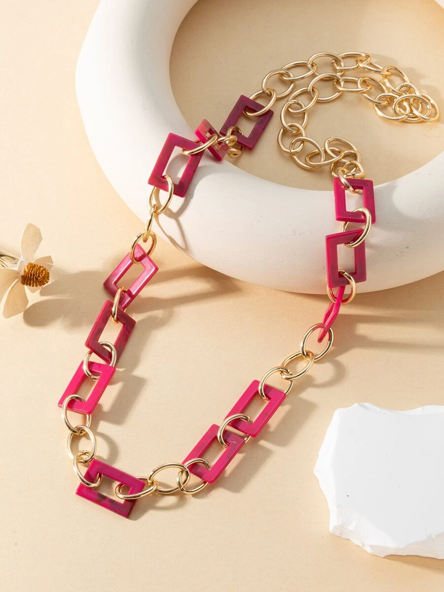 1pc Stylish And Simplicity Design Long Chain Necklace For Women's Everyday Wear - Multicolor - View 1