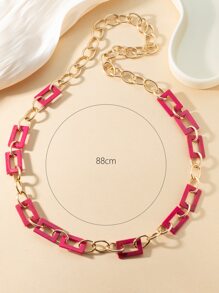 1pc Stylish And Simplicity Design Long Chain Necklace For Women's Everyday Wear - Multicolor - View 3