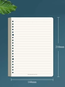 1pc A5 Loose-leaf Refill - White - View 3