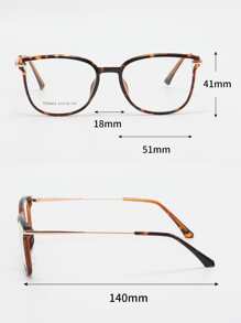 1pc TR Frame Geometric, Commuting College Style Quality Rejuvenating Casual & Fashion Eyeglasses For Women - Multicolor - View 7