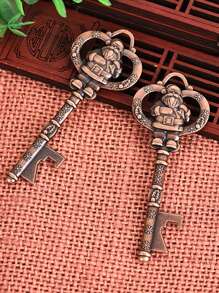 Dụng cụ mở bia, dụng cụ mở chai, bia, dụng cụ mở hộp, trang trí hình ông già Noel - Đồng - Xem 1