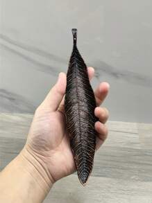 1 件金属长叶香座/香炉，金色、银色、青铜色、绿色，适合斋月