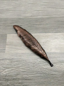 1 件金属长叶香座/香炉，金色、银色、青铜色、绿色，适合斋月