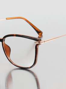 1pc TR Frame Geometric, Commuting College Style Quality Rejuvenating Casual & Fashion Eyeglasses For Women - Multicolor - View 6