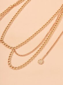 Cadena para la cintura minimalista a capas - Amarillo Oro - Ver 2