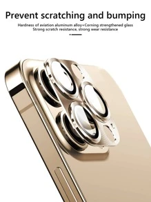 1pc Phone Lens Film Compatible With iPhone - Khaki - View 7