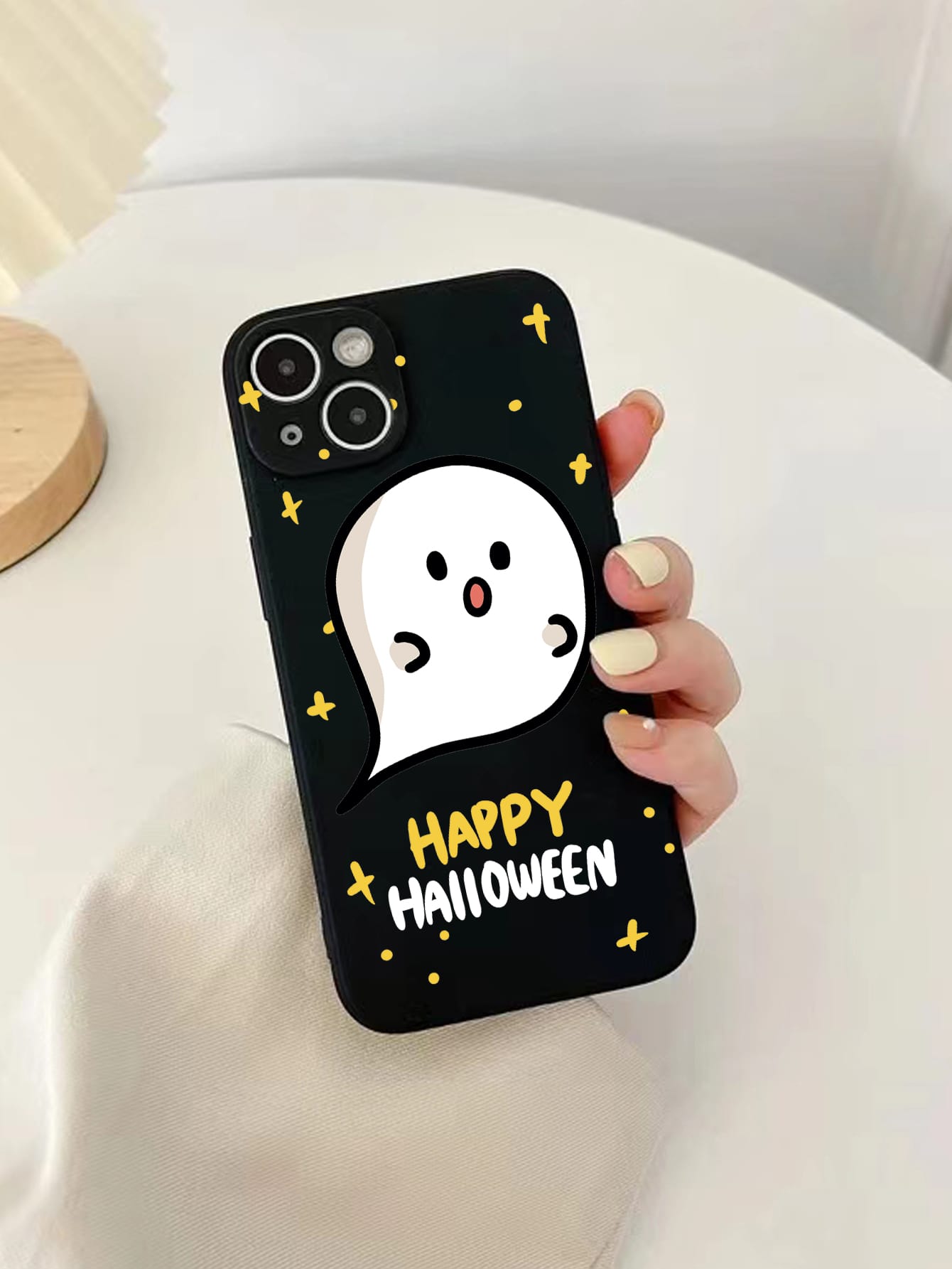 Miniatura 2 de Funda para móvil Halloween con estampado de letra Multicolor