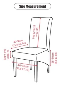 1/4/6pcs Minimalist Elastic Plain Color Chair Covers - Black - View 2