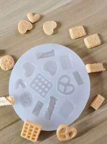 1 件心形设计 DIY 硅胶模具，多功能糖果模具，适用于 DIY 工艺品 - 無色 - 查看 3