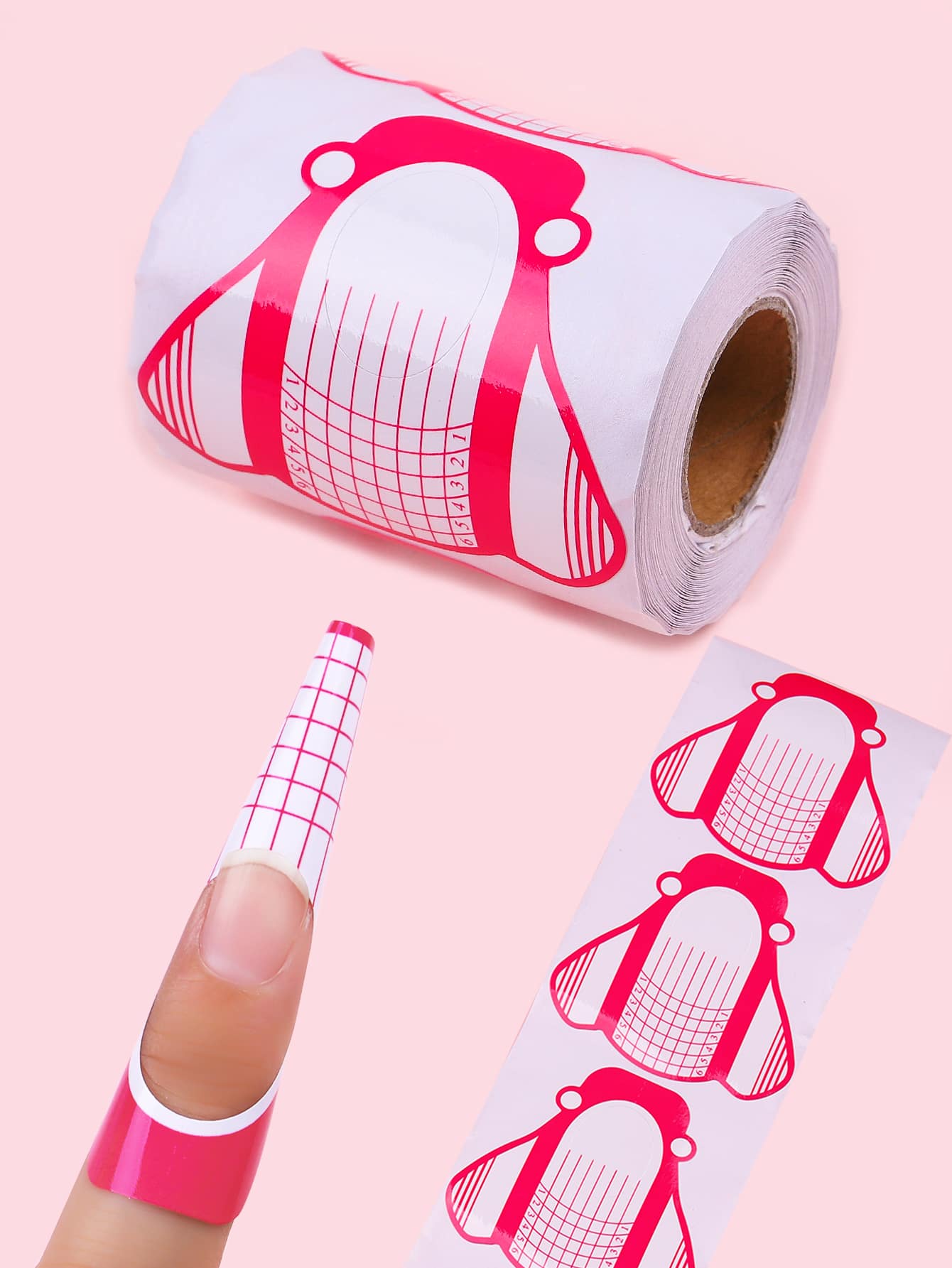 100张美甲延长纸模板，美甲用品，美甲工具，美甲艺术工具，返校季，美甲，美甲贴片工具