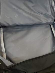 4pcs Colourblock Letter Patch Backpack Set - Black - View 3