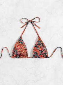 Swim Vcay Top bikini halter con estampado de paisley - Multicolor - Ver 3
