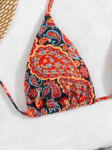 Swim Vcay Top bikini halter con estampado de paisley - Multicolor - Ver 4