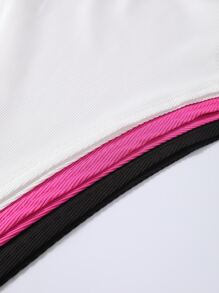 Áo liền quần ôm nữ Gân đan màu trơn Giải trí - Nhiều màu - Xem 4