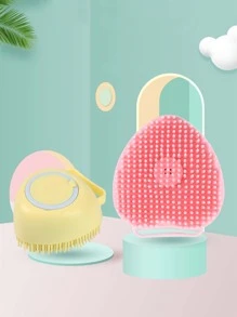 1 Màu Sắc Ngẫu Nhiên Thú Cưng Bàn Chải Rửa Dầu Gội Massage Tắm Silicon Mềm Tắm Bàn Chải Chà Rửa Dụng Cụ Cho Chó Mèo - Nhiều màu - Xem 4