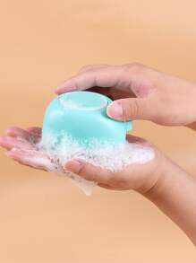 1入組隨機顏色寵物沐浴刷，帶洗髮水存儲矽膠寵物沐浴按摩刷，狗和貓美容刷，寵物用品 - 彩色 - 查看 7