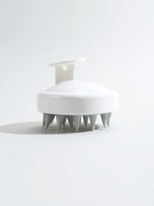 Cepillo de champú de masaje de silicona suave, 1 pieza de masajeador de cabeza manual multicolor, masajeador cabelludo para uso en baño, cepillo para el cabello/peine para el cabello - Multicolor - Ver 3