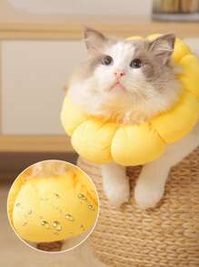 1入組素色寵物伊莉莎白圈 - 黃色 - 查看 3