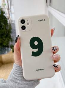 كفر موبايل نمط رقم - أبيض وأسود - مشاهدة 1