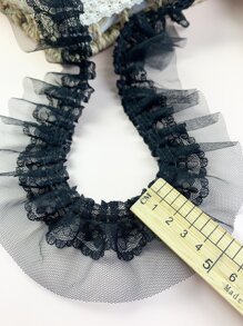 1pc DIY Webbing Lace, Vintage Lace Design Sewing Strip For DIY - Black - View 2