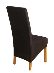 1/4/6pcs Minimalist Elastic Plain Color Chair Covers - Black - View 3