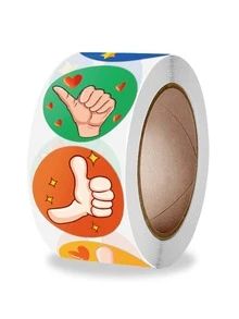 1 rollo Pegatina con patrón de dibujo - Multicolor - Ver 2