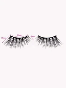 Homaylash 7 pares de pestañas postizas de mink falso con cola alargada, regalo para mujeres y niñas - Negro - Ver 4
