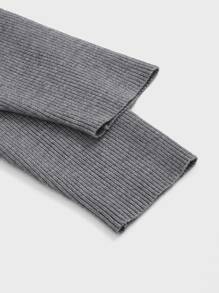 GENTILAND Men Turtleneck Rib-Knit Sweater, For Fall Winter - Light Grey - View 3
