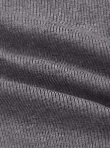 GENTILAND Men Turtleneck Rib-Knit Sweater, For Fall Winter - Light Grey - View 4