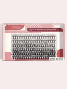 1box Mermaid Tail Shaped Individual Eyelashes - Black - View 1