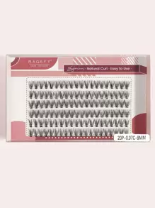 1box Mermaid Tail Shaped Individual Eyelashes - Black - View 1