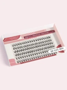 1box Mermaid Tail Shaped Individual Eyelashes - Black - View 2