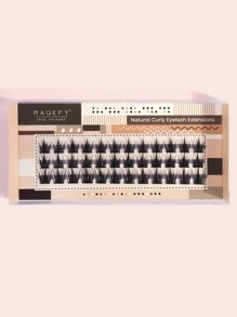 Manga Lashes, 1box Mermaid Tail Shaped Individual Eyelashes - Black - View 1