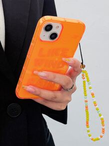 Funda para móvil con estampado de slogan con tira cuenta - Multicolor - View 5