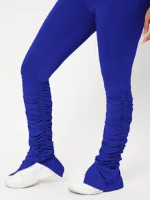 SHEIN SXY High Waist Skinny Stacked Trousers - Royal Blue - View 5