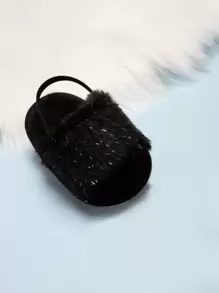 Sandalias planas negras de moda para niñas pequeñas - Negro - Ver 6
