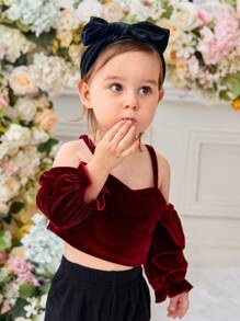 1pc Baby Bow Decor Headband - Black - View 2