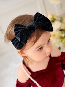 1pc Baby Bow Decor Headband - Black - View 3