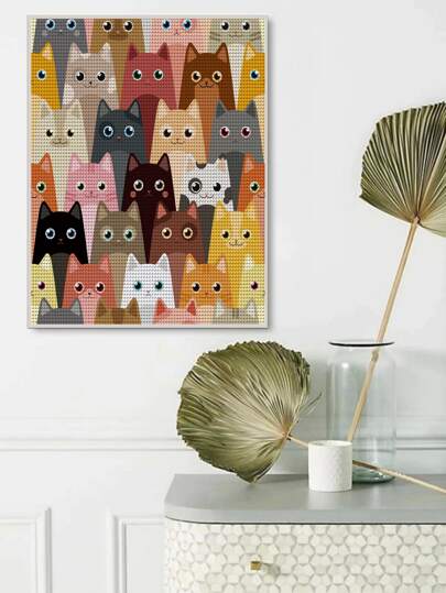 Cartoon Cat Pattern DIY Diamond Painting Without Frame