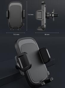 1 cái Giá đỡ điện thoại di động gắn lỗ thông hơi ô tô màu đen, Giá đỡ điện thoại kẹp trên ô tô - màu đen - Xem 4