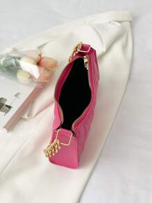 螢光紅絎縫法棍包 - 玫紅色 - 查看 3