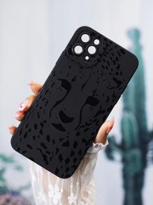 Funda para móvil con patrón de leopardo - Negro - Ver 3