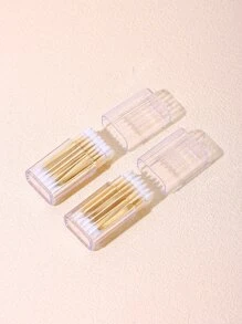 1pc Swab Storage Box,Room,Home,Bedroom,Bathroom,House,Pink Room,Living Room Decor,Travel Stuff,Gift Bag,Gifts For Mom,Dad,Men,Friends,Teacher,Birthday,Wedding,Desk,Shelves,Accessories,Gift Boxes,Funny Gift,Storage ,Jewellery Box,Pouch,Makeup Brush Holder,Brush Holder,Perfume Organiser,Pouch Bag,Gifts For Women,Christmas Gifts,Gift Ideas For Women - Clear - View 1