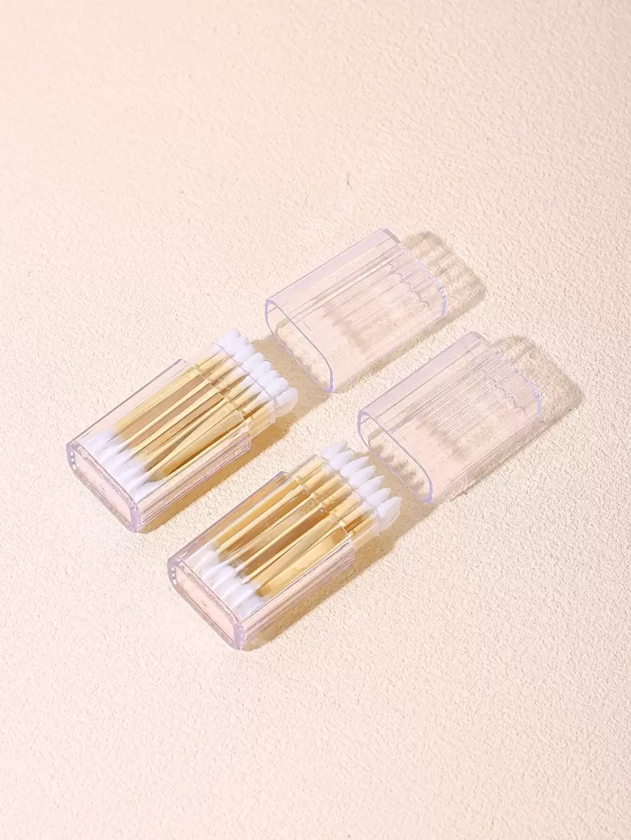 1pc Swab Storage Box,Room,Home,Bedroom,Bathroom,House,Pink Room,Living Room Decor,Travel Stuff,Gift Bag,Gifts For Mom,Dad,Men,Friends,Teacher,Birthday,Wedding,Desk,Shelves,Accessories,Gift Boxes,Funny Gift,Storage ,Jewellery Box,Pouch,Makeup Brush Holder,Brush Holder,Perfume Organiser,Pouch Bag,Gifts For Women,Christmas Gifts,Gift Ideas For Women - Clear - View 1