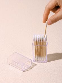 1pc Swab Storage Box,Room,Home,Bedroom,Bathroom,House,Pink Room,Living Room Decor,Travel Stuff,Gift Bag,Gifts For Mom,Dad,Men,Friends,Teacher,Birthday,Wedding,Desk,Shelves,Accessories,Gift Boxes,Funny Gift,Storage ,Jewellery Box,Pouch,Makeup Brush Holder,Brush Holder,Perfume Organiser,Pouch Bag,Gifts For Women,Christmas Gifts,Gift Ideas For Women - Clear - View 6