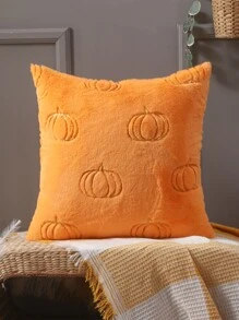 1入組南瓜刺繡靠墊套不附帶墊芯 - 橘色 - 查看 7