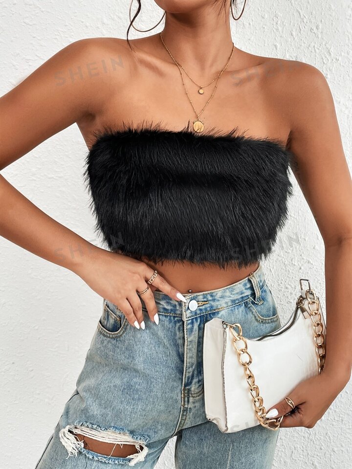 fur top shein