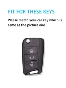 1入組車鑰匙殼適用於大衆,鑰匙表袋用鏈條或絲帶連接到馬甲懷錶套 - 黑色 - 查看 3