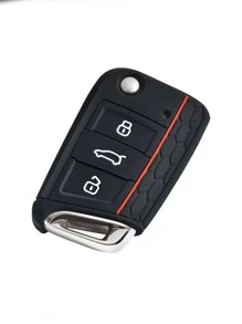 1入組車鑰匙殼適用於大衆,鑰匙表袋用鏈條或絲帶連接到馬甲懷錶套 - 黑色 - 查看 5