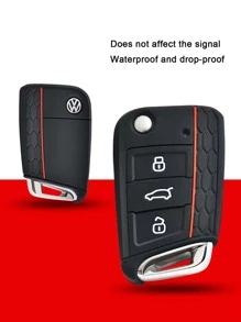 1入組車鑰匙殼適用於大衆,鑰匙表袋用鏈條或絲帶連接到馬甲懷錶套 - 黑色 - 查看 6